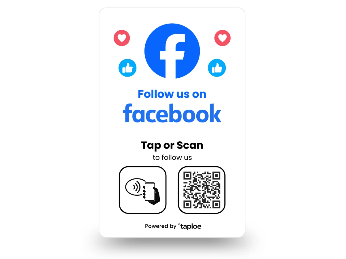 Facebook logo and link upload