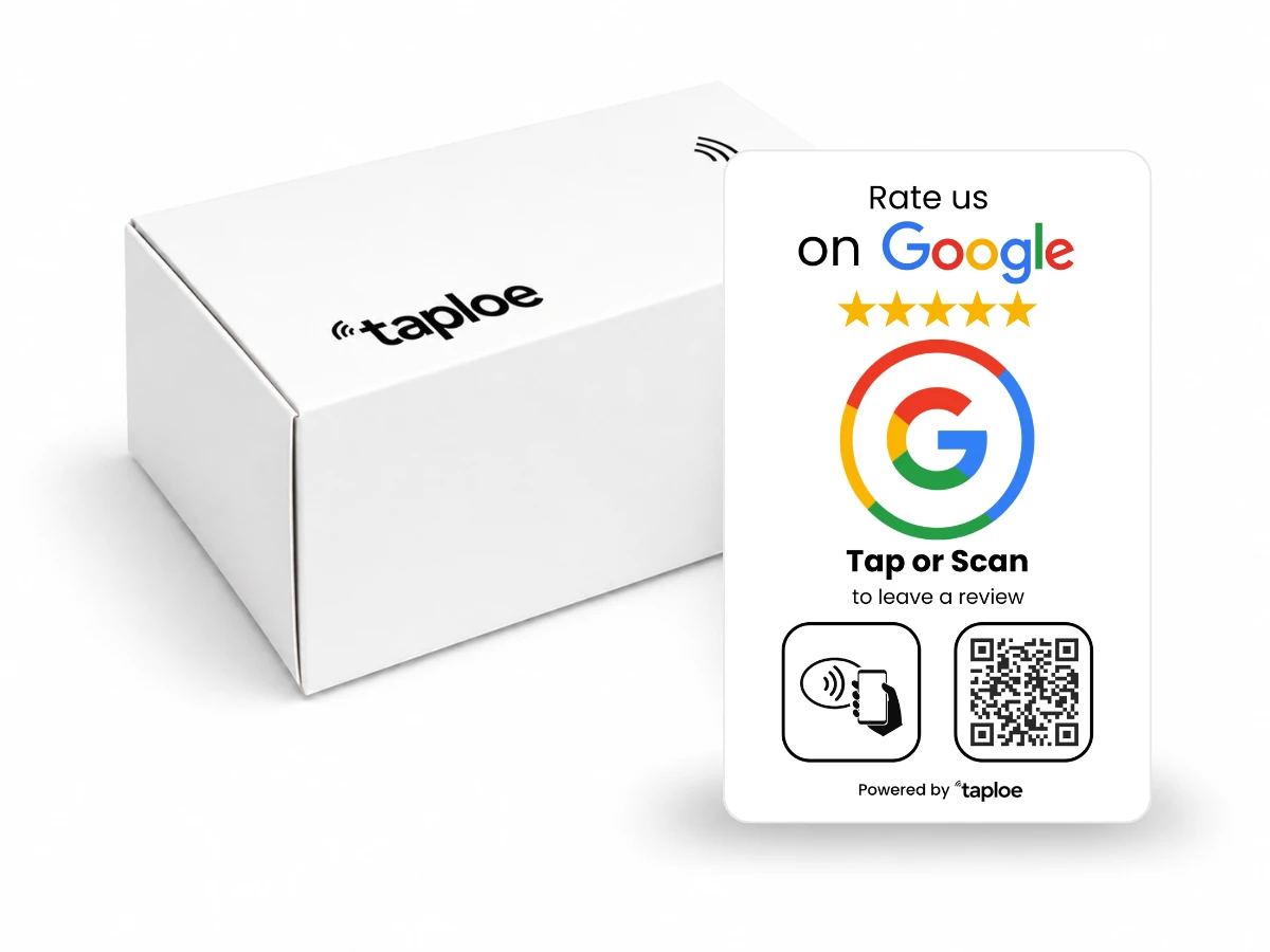 Production and delivery of Google reviews card